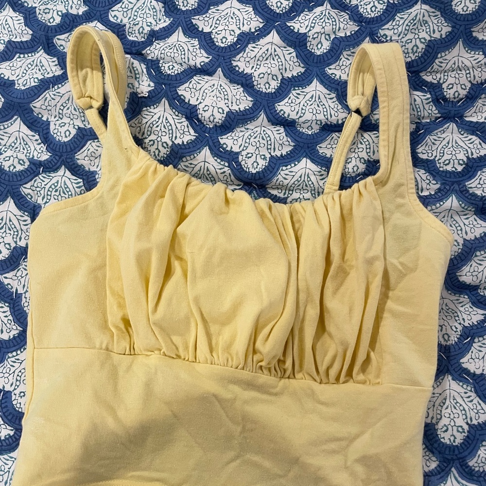 Yellow crop top